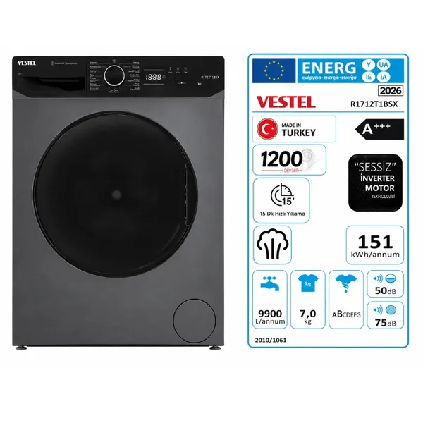 Vestel R1W712T1BSX. — paltaryuyan maşınlar