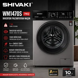 Shivaki W1470S, boz, 7 kq, 1200 dövr/dəq