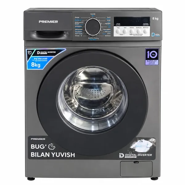 Premier PRM80F1002SS/N, boz, 8 kq, 1200 dövr/dəq — стиральные машины