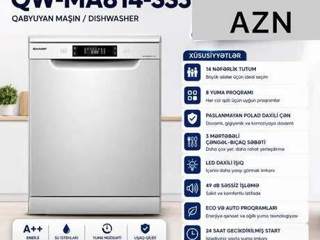 SHARP QW-MA814-SS3 qabyuyan — qabyuyan maşınlar