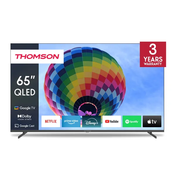 Thomson Google 65" QLED Side Feet 65QG4S14 — телевизоры