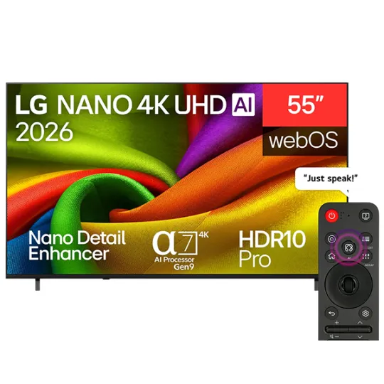 LG 55NU850B6LA NANO 4K AI NU85 Smart TV 2026 — телевизоры