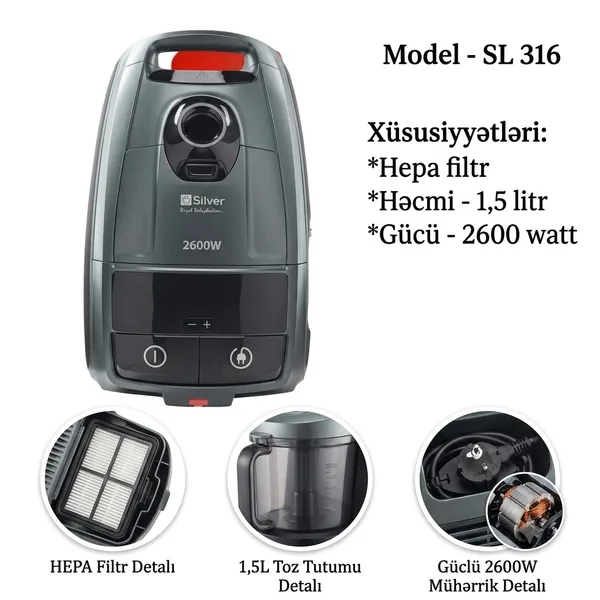 Silver Power97, 2600 Vt, 1.5 l — tozsoranlar