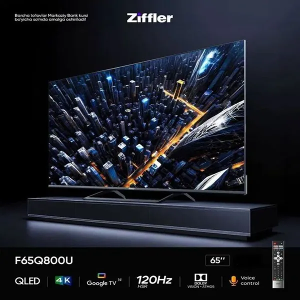 Ziffler F65Q800U 65 düym QLED 4K - F65Q800U — televizorlar