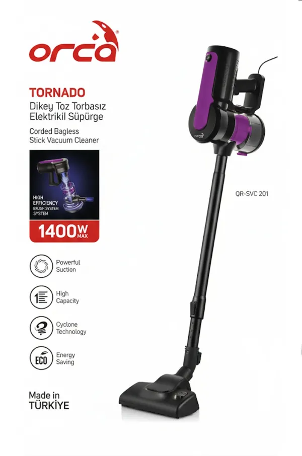 Vertikal tozsoran Orca Tornado 1400watt QR-SVC 201 — пылесосы