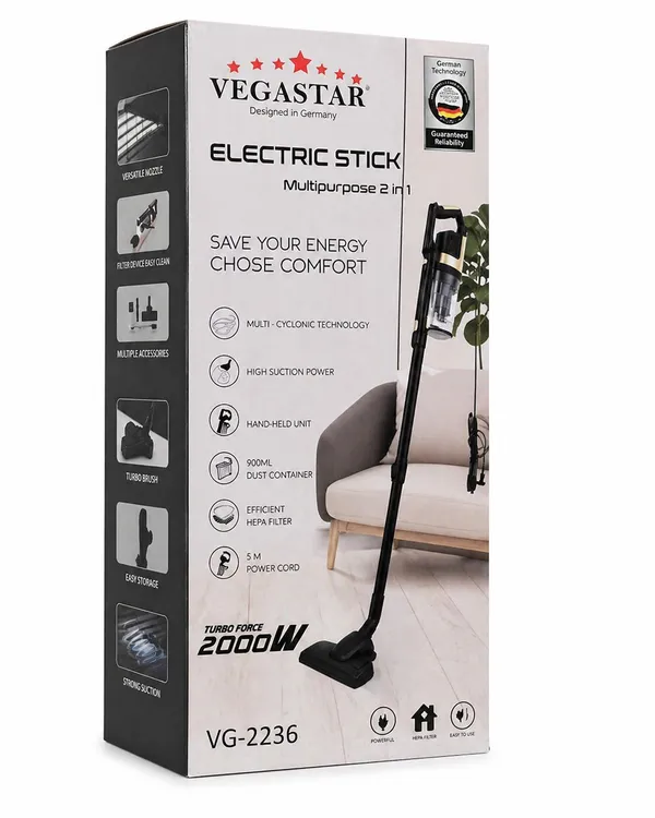 Vertikal tozsoran VegaStar 2236 Pro 2000W — tozsoranlar