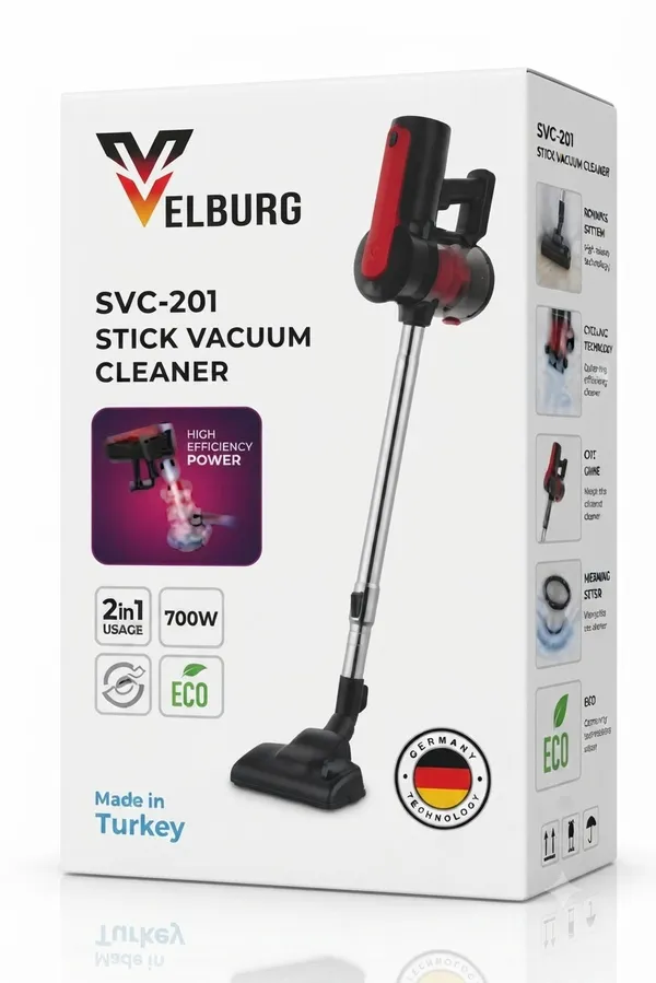Vertikal tozsoran Velburg SCV-201, Simsiz, Quru, 700 Vt, Akkumulyator — tozsoranlar