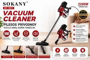 Vertikal tozsoran Sokany 2200 W quru gümüşü-qırmızı
