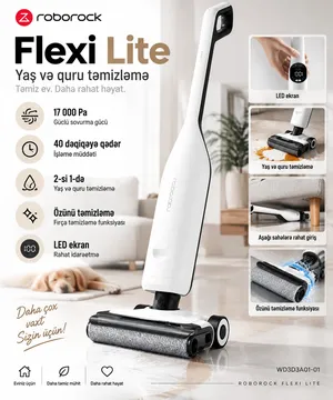 Simsiz vertikal tozsoran Roborock Flexi Lite Pro