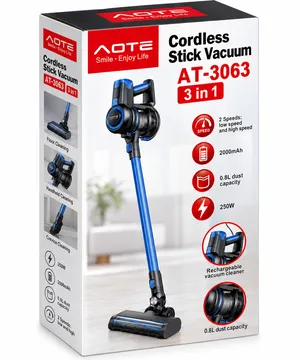 Vertikal tozsoran Aote AT-3063 3-ü-1-də simsiz quru 0.8 ml mavi