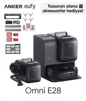 Robot-tozsoran Eufy E28 T2352G11 Black + Eufy Accessories Package (A)Offline - UN MixedColor