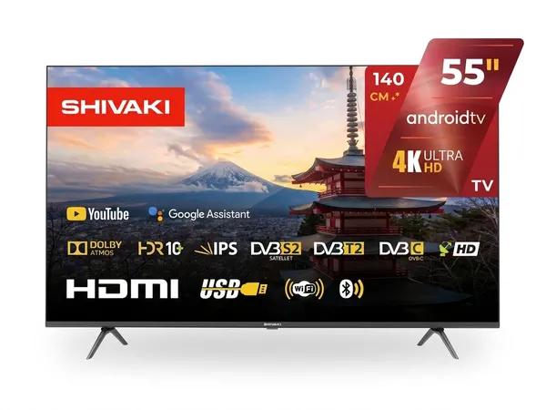 Shivaki 55nuch900, LCD (LED), 55 düym, UHD,4K, Smart TV dəstəklənməsi — телевизоры
