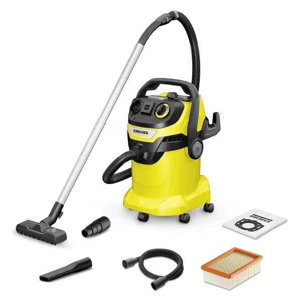 Sənaye tozsoranı Karcher WD6 P-V-25/8/22-T Quru, Nəm 25 l Ara üçün başlıq Döşəmə və xalça üçün taxma Qara, Sarı — tozsoranlar