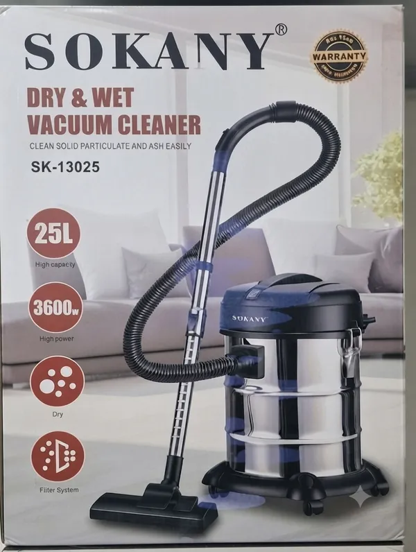 Sənaye tozsoranı Sokany 25 l nəm və quru təmizləmə üçün gümüşü — пылесосы