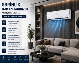 AUX, Split-sistem, 12000 BTU/saat, Ağ
