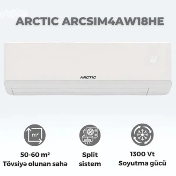 Arctic, Split sistem, 18000 BTU/saat, Ağ — kondisionerlər