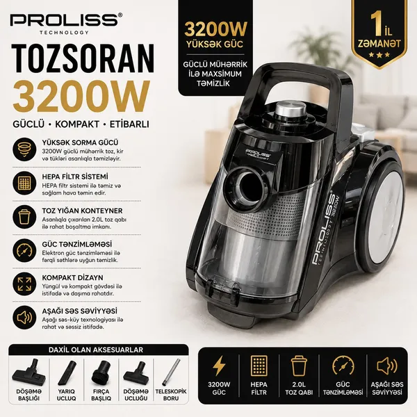 Proliss 3200 Vt — tozsoranlar