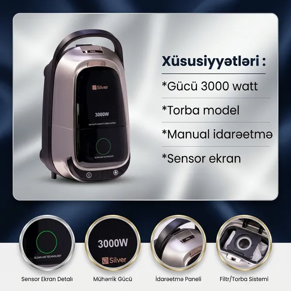 Silver sl06, 3000 Vt, 2.8 l — пылесосы